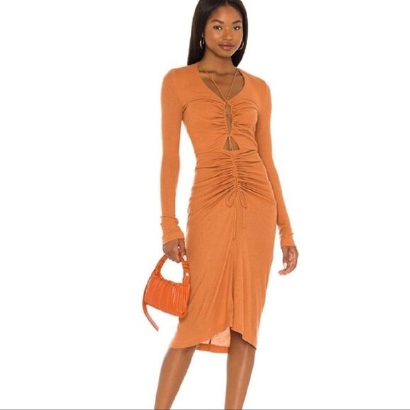 Song of Style Zuri Midi Dress in dusty rose - Picture 1 of 6